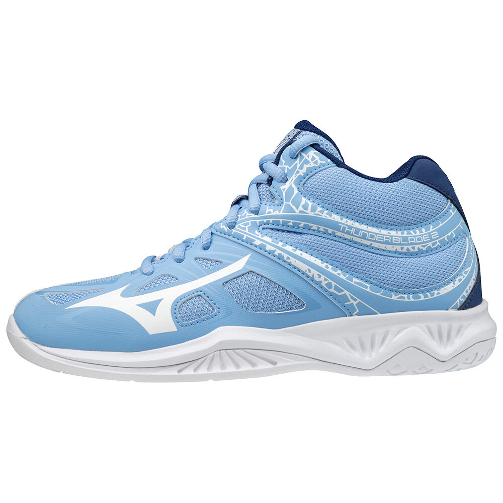 Tenis Para Voleibol Mizuno Thunder Blade 2 Mid Para Mujer Azules/Blancos 6021835-CS